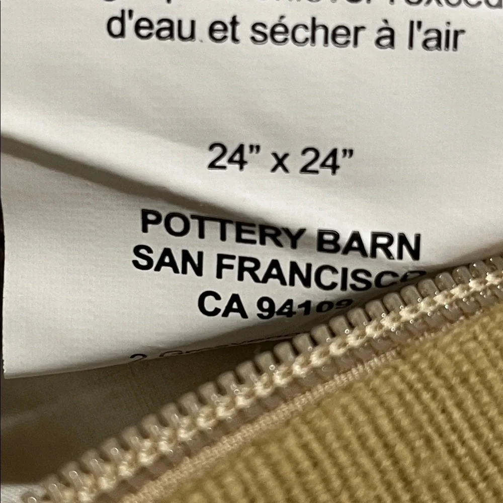 Pottery Barn WEDDING BLANKET PILLOW COVER  Beige WITH METALLIC SEQUINS SET OF 2